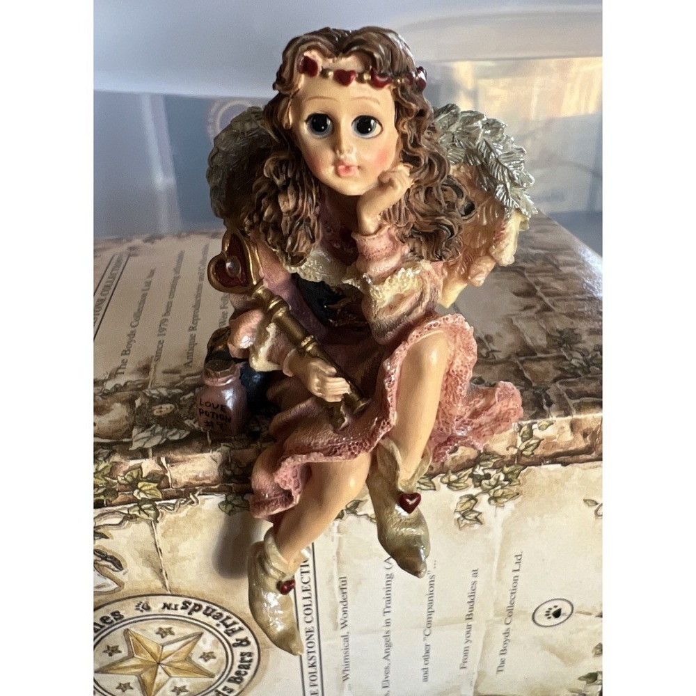 Boyds Bear‎ Wee Folkstone Angelina Smidge Angellove... Sitting Figurine